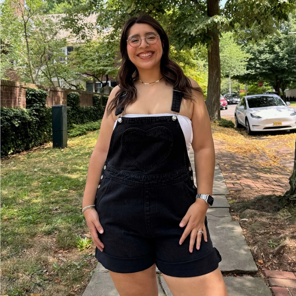 Black Heart Denim Overalls